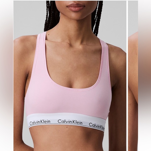 Calvin Klein Modern Cotton Bralette Pink Size M NWT - Picture 1 of 4
